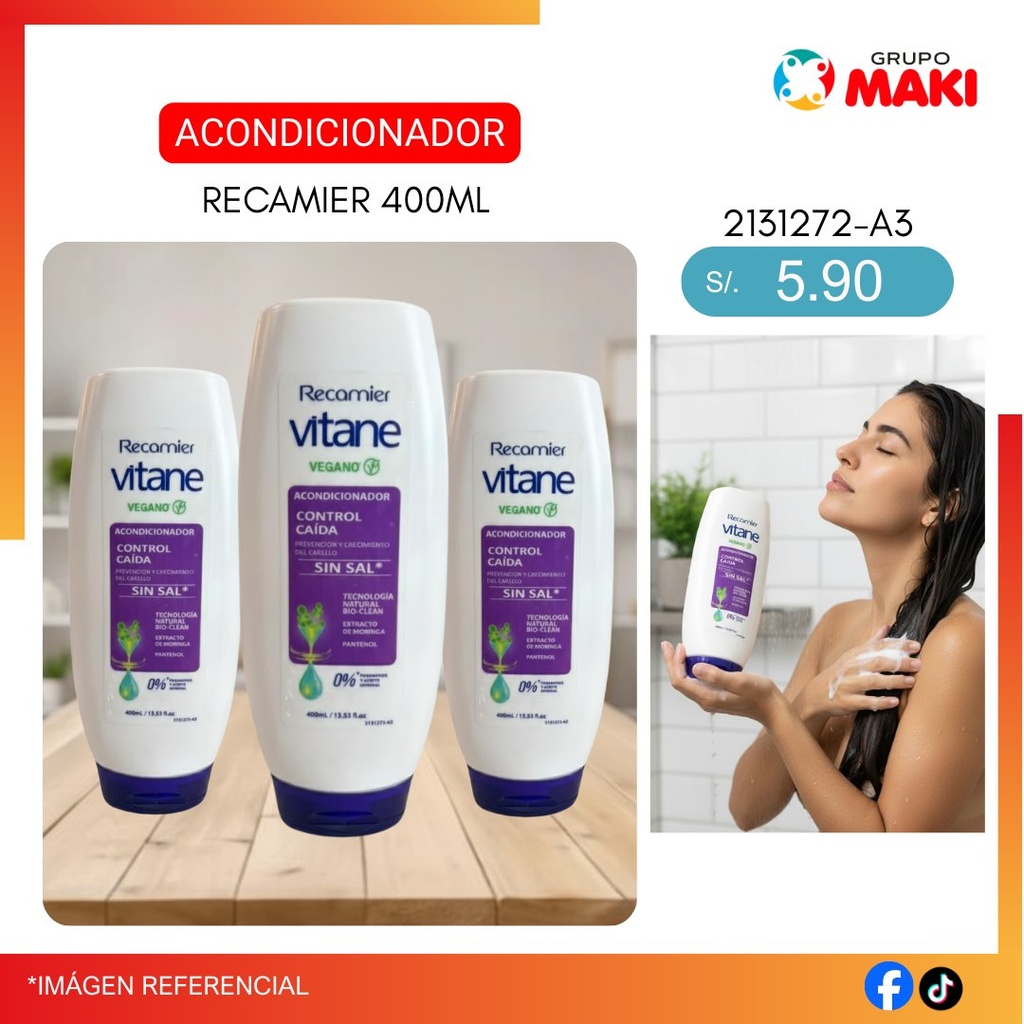 SHAMPOO Y ACONDICIONADOR RECAMIER 400ML