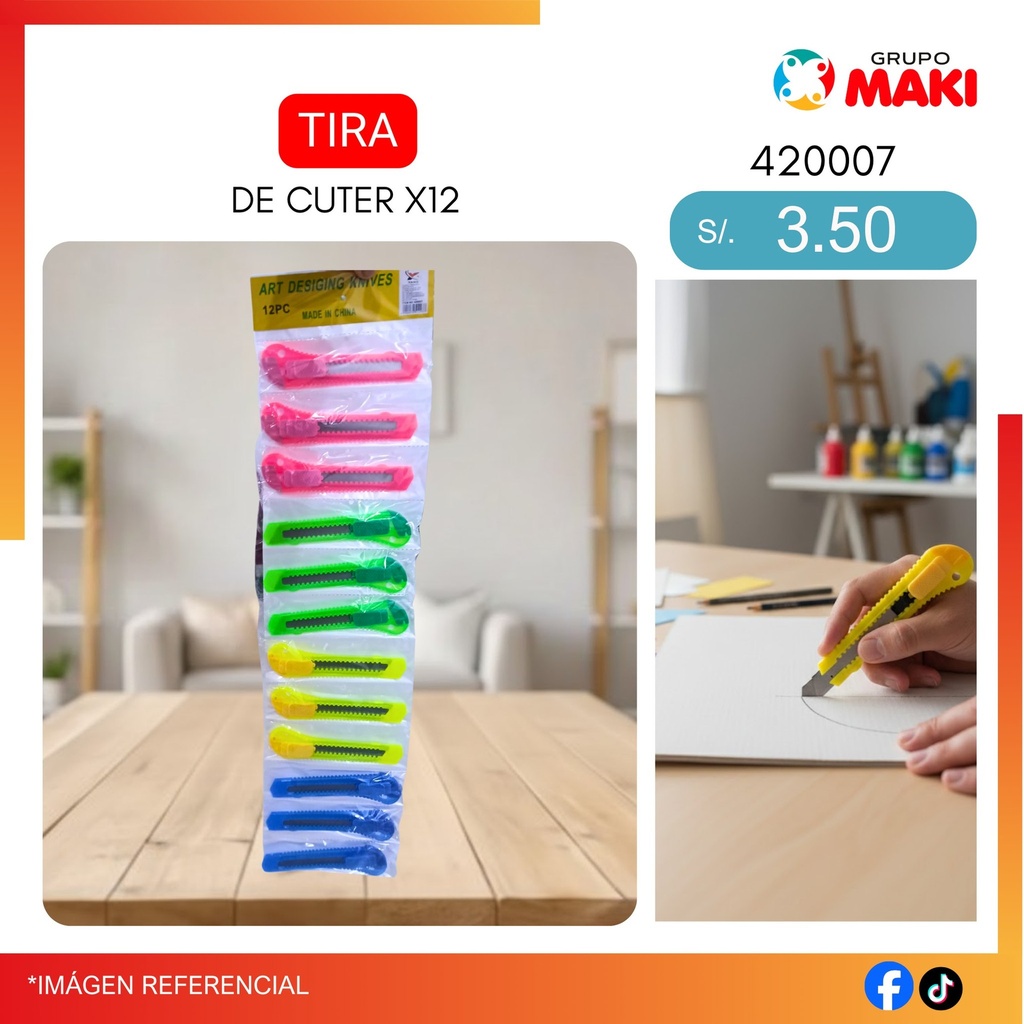 TIRA DE CUTER X 12UNI 420007