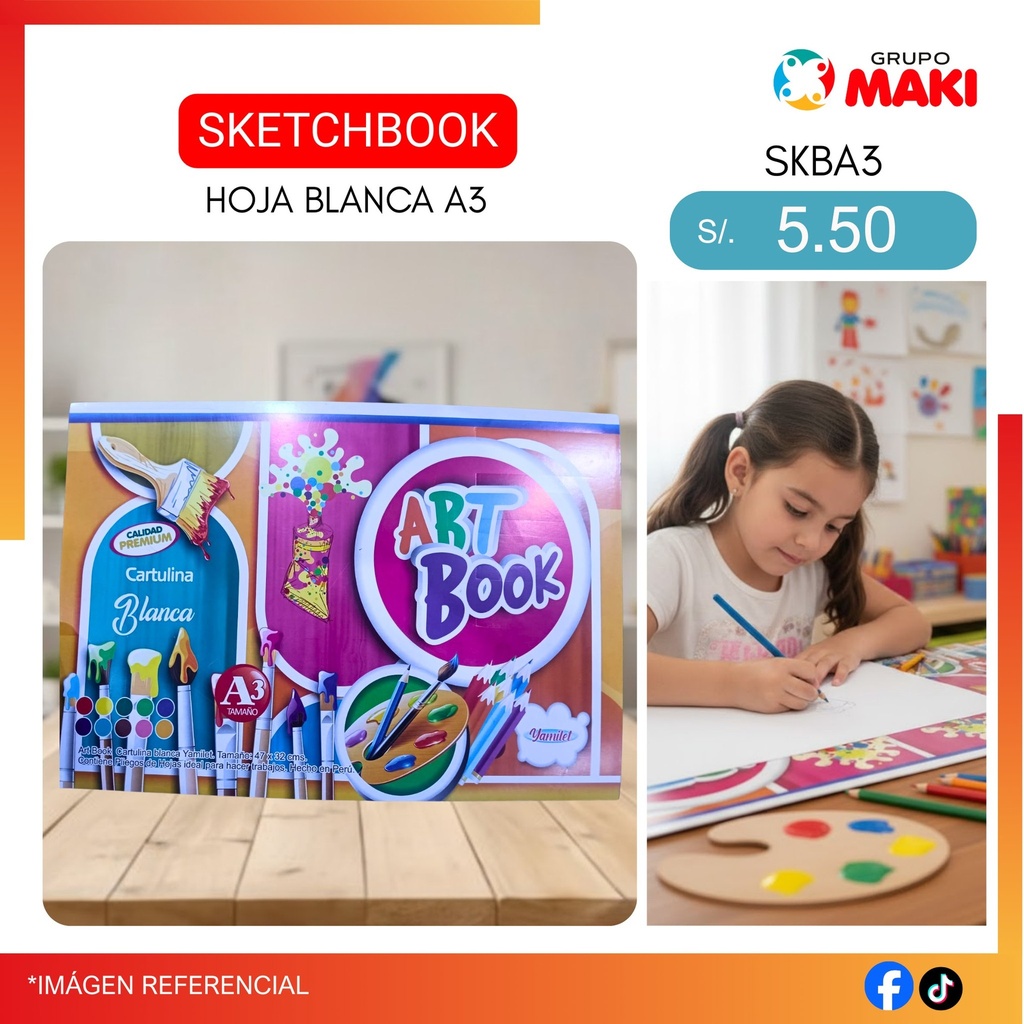 SKETCHBOOK HOJA BLANCA A3