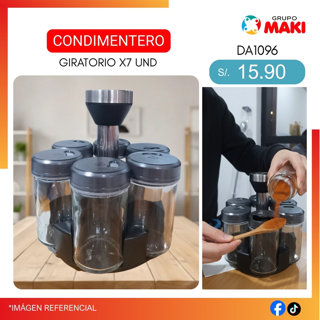 CONDIMENTERO GIRATORIO OT-020 X 7UNI
