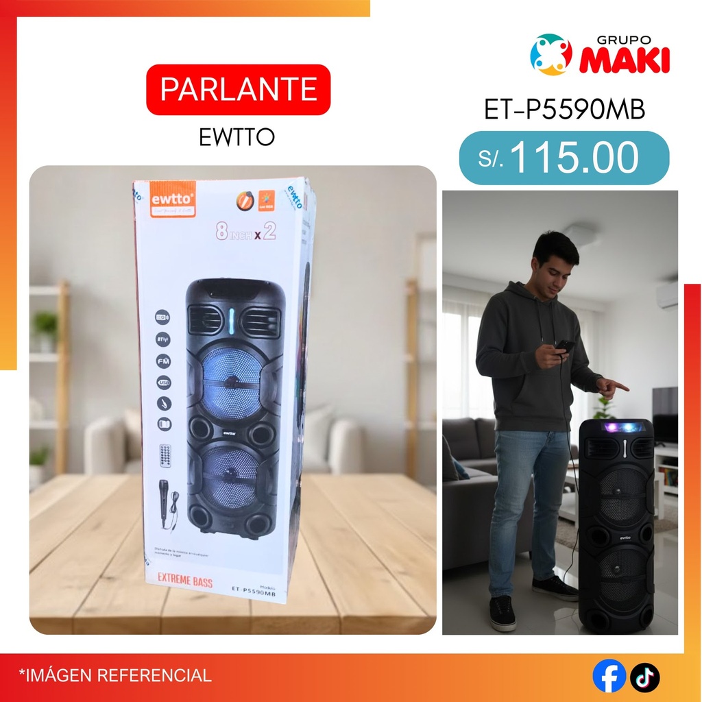 PARLANTE EWTTO ET-P5590MB