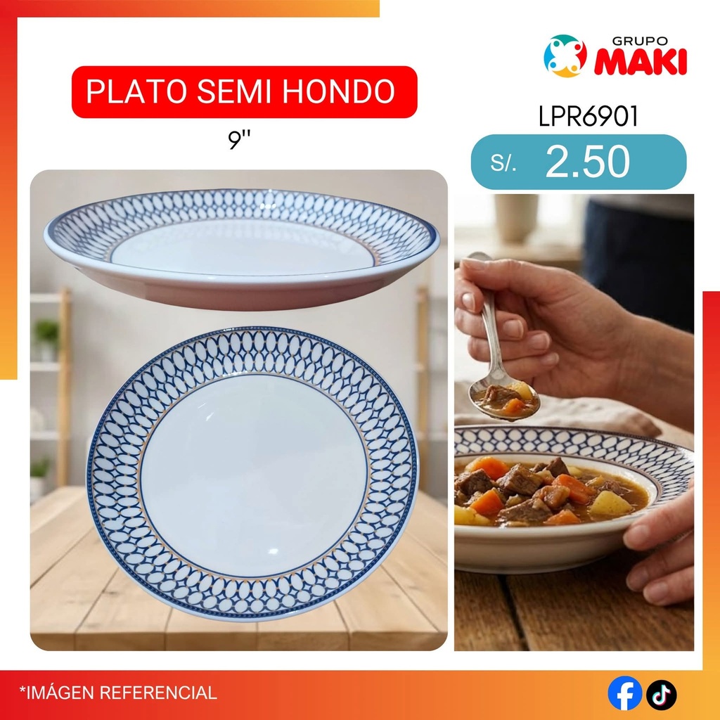 PLATO SEMI HONDO 9" LPR6901 22/08
