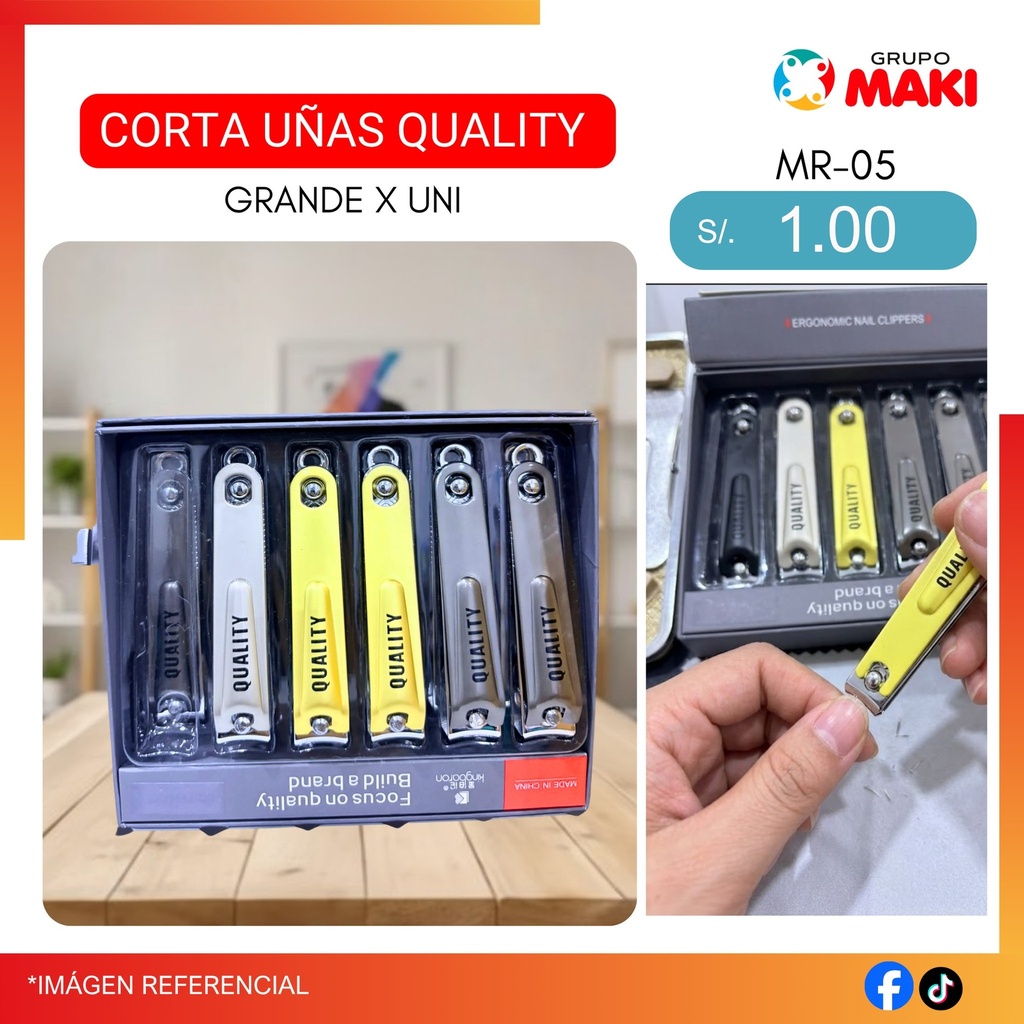 CORTA UÑAS QUALITY GRANDE X UNI 27/03