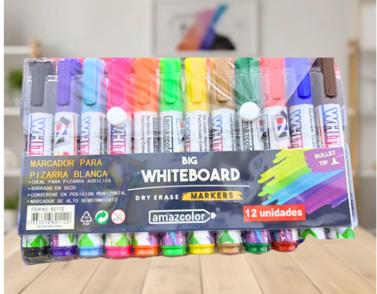 MARCADOR DE PIZARRA BLANCA X 12UNI 27/03