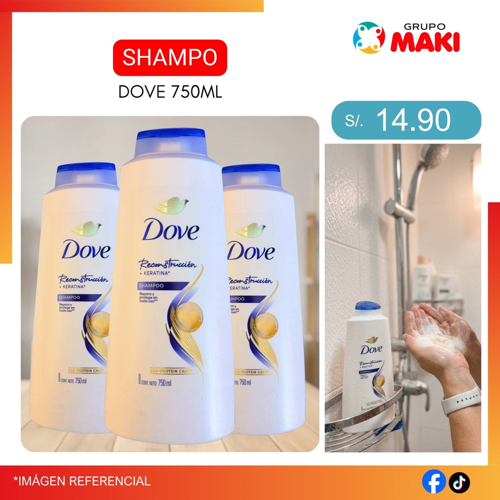 SHAMPO DOVE KERATINA 750ML 28/04