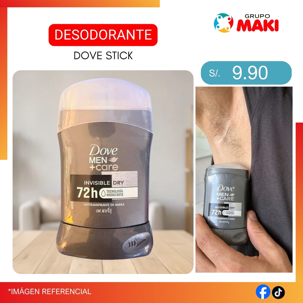 DESODORANTE DOVE STICK INVISIBLE DRY 45G 28/04