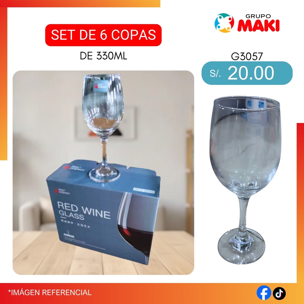 SET DE 6 COPAS DE 330ML 28/04