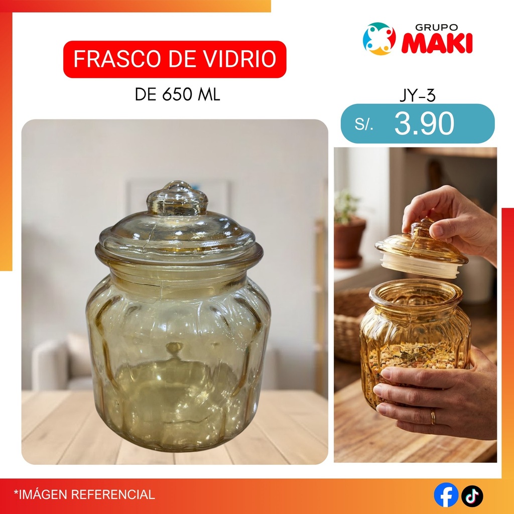 FRASCO DE VIDRIO DE 650ML 28/04
