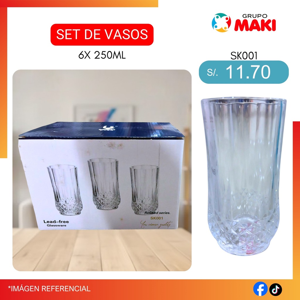 SET DE VASOS 6X 250ML 28/04