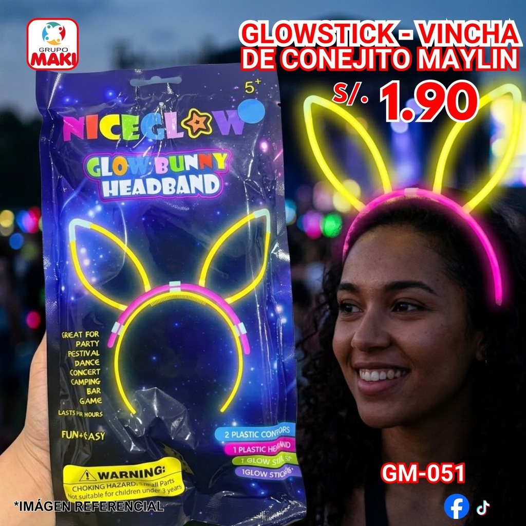 GLOWSTICK - VINCHA DE CONEJITO MAYLIN 22/05