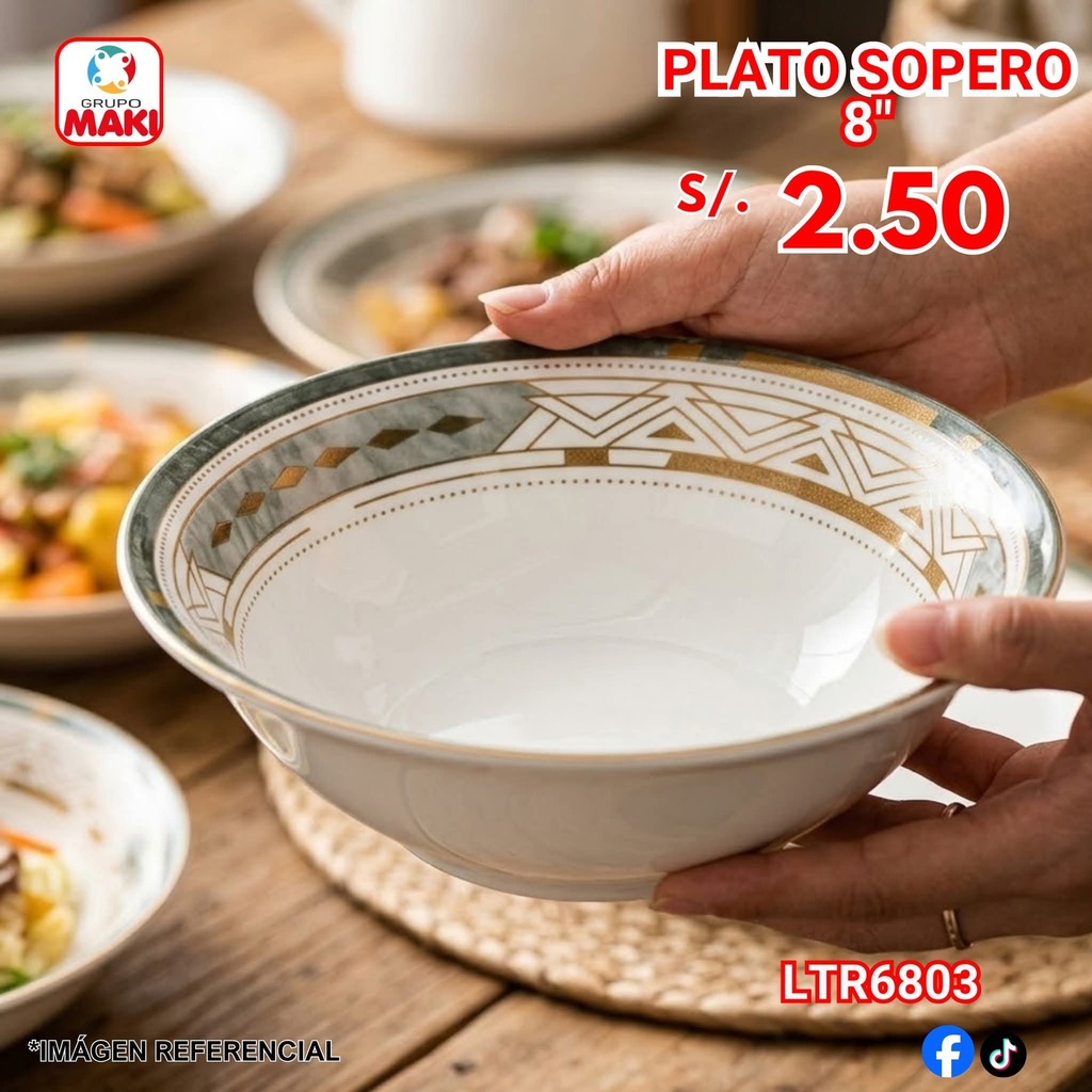 PLATO SOPERO 8" LTR6803 25/05