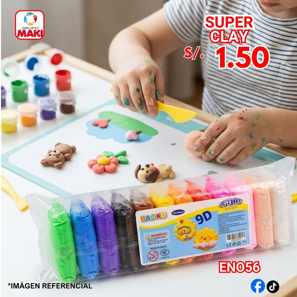 SLIME BAOKU SUPERCLAY 12 COLORES 9/05
