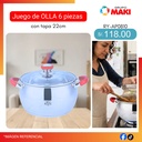 Juego de 6 ollas con tapa 18/20/22cm 28/04
